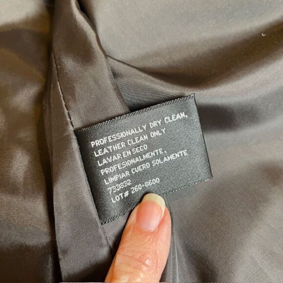 East 5th Leather Coat Fitted Fully Lined Dark Brown Jacket Size Medium - Picture 11 of 14